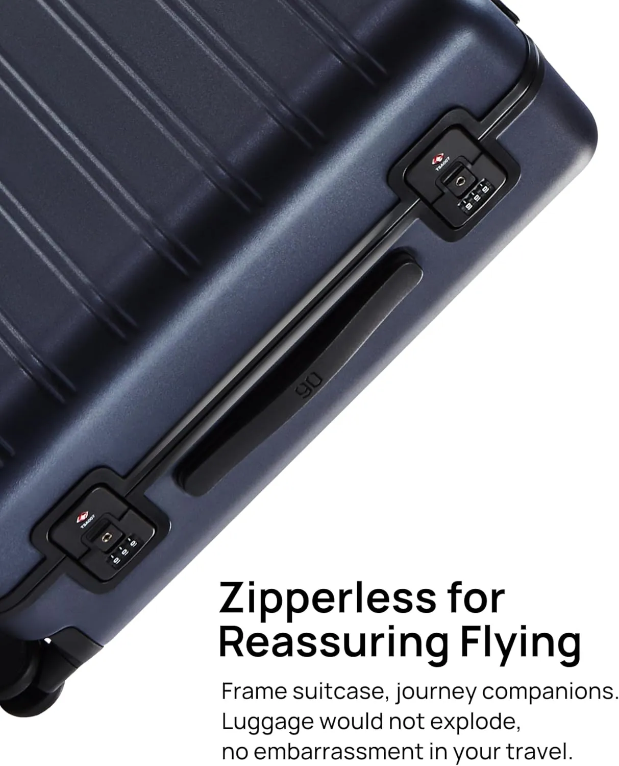 24 Inch Zipperless Luggage, Aluminium Frame Luggage, Checked Luggage Airline Approved, Hard Shell Suitcase with Spinner Wheels, Dual TSA Lock, Latching System(Neptune Blue, Manhattan Classic)