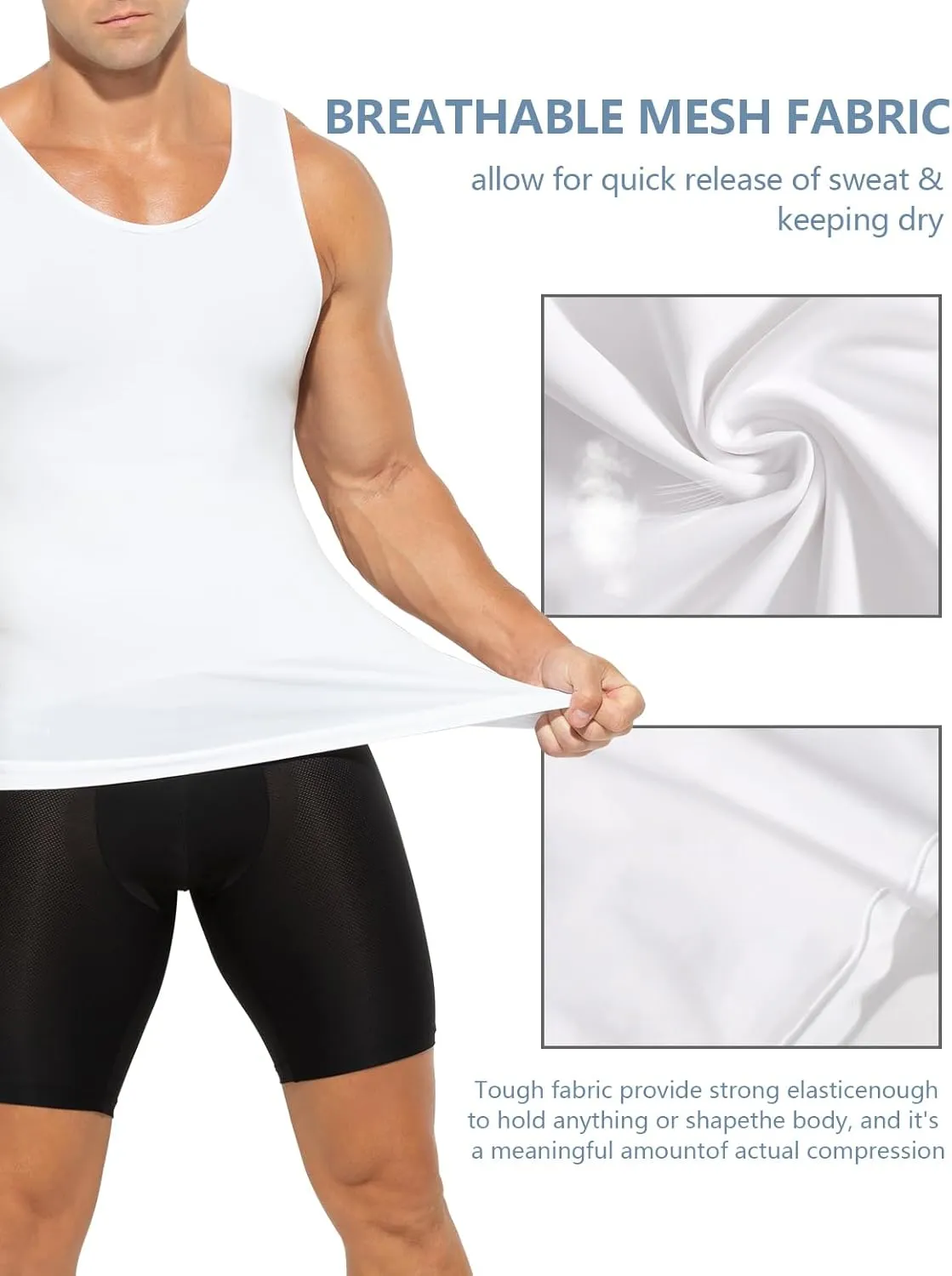 Arjen Kroos Mens Compression Shirt Slimming Undershirt Body Shaper Tank Tops Shapewear