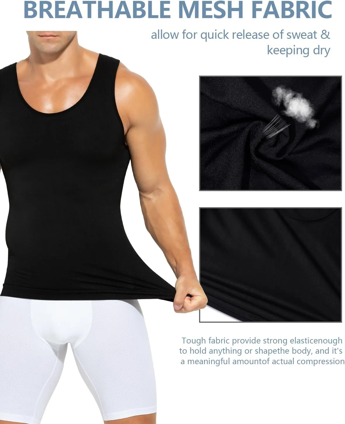 Arjen Kroos Mens Compression Shirt Slimming Undershirt Body Shaper Tank Tops Shapewear