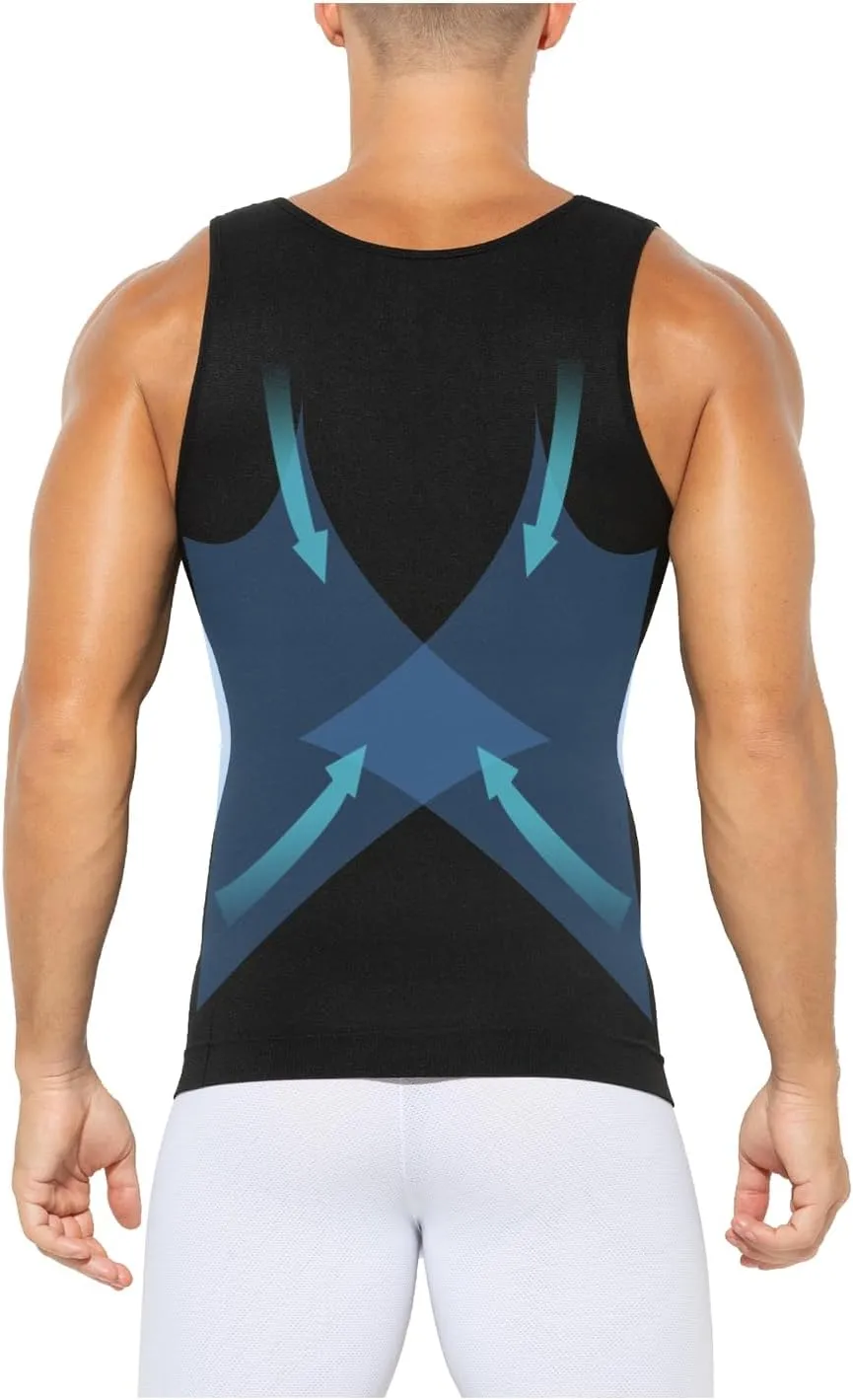 Arjen Kroos Mens Compression Shirt Slimming Undershirt Body Shaper Tank Tops Shapewear