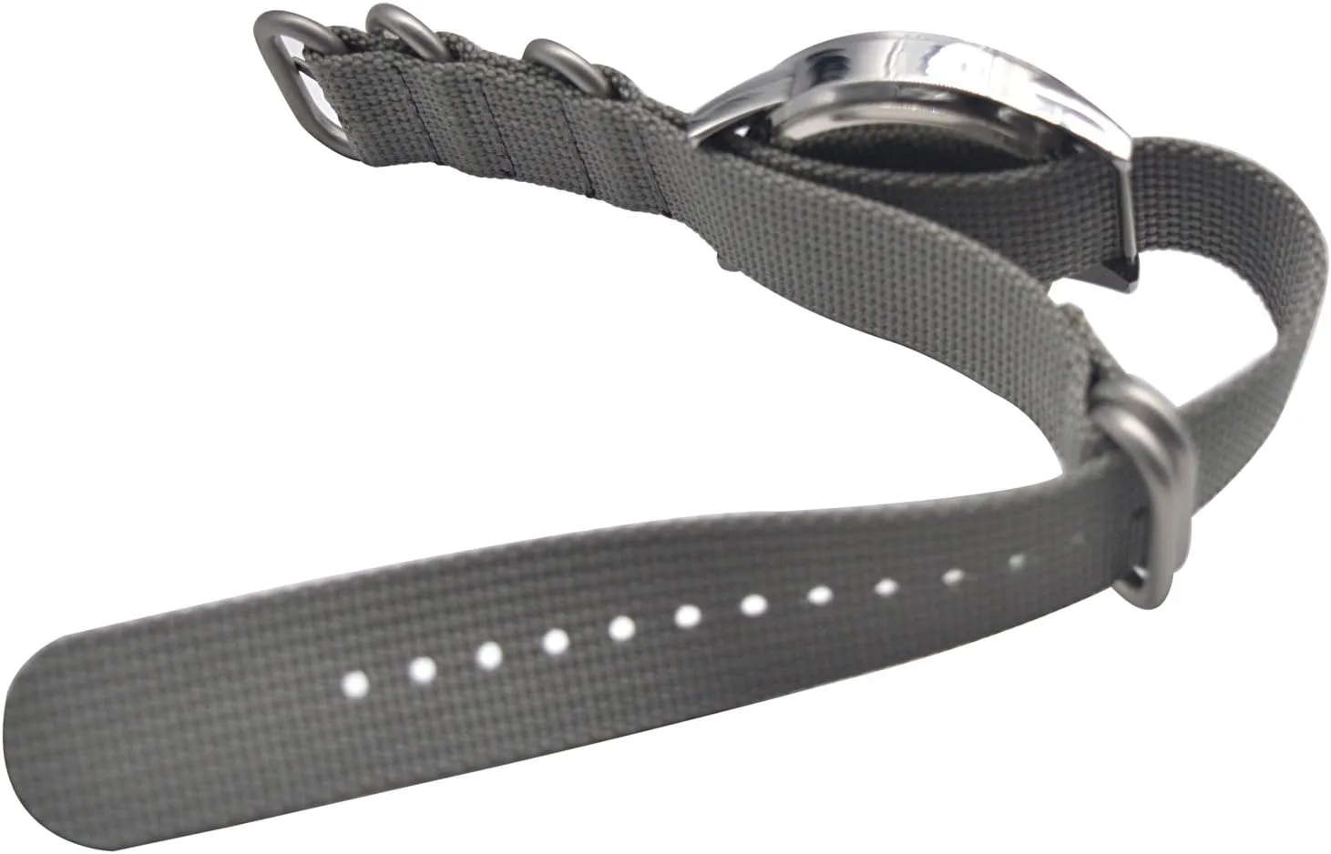 ArtStyle Watch Band with 1.5mm Thickness Quality Nylon Strap and Heavy Duty Brushed Buckle