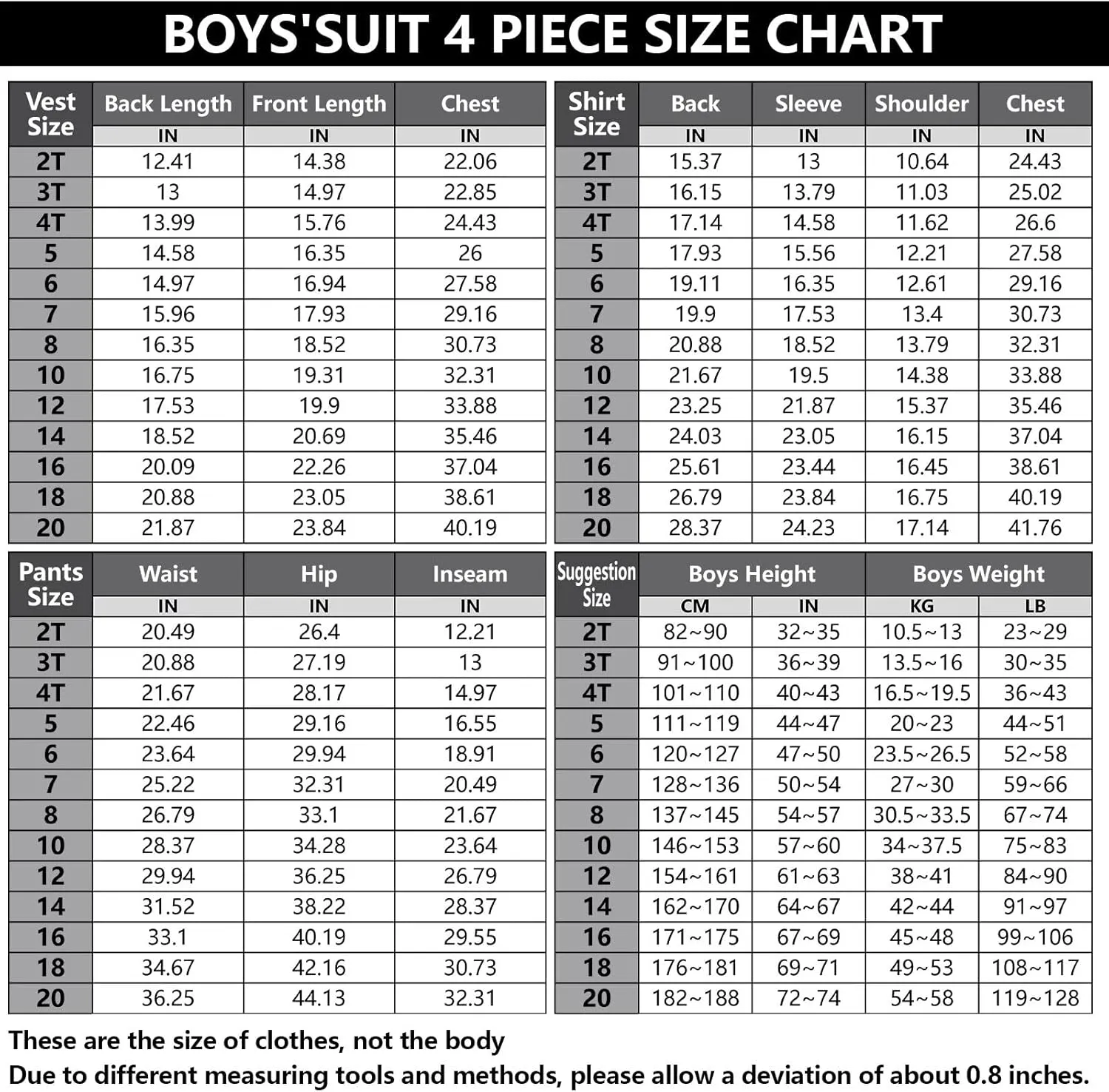 Boys Suit 4-Pieces Toddler Tuxedo Vest Pants Set Suits for Boys Communion Dress Clothes Ring Bearer Outfit