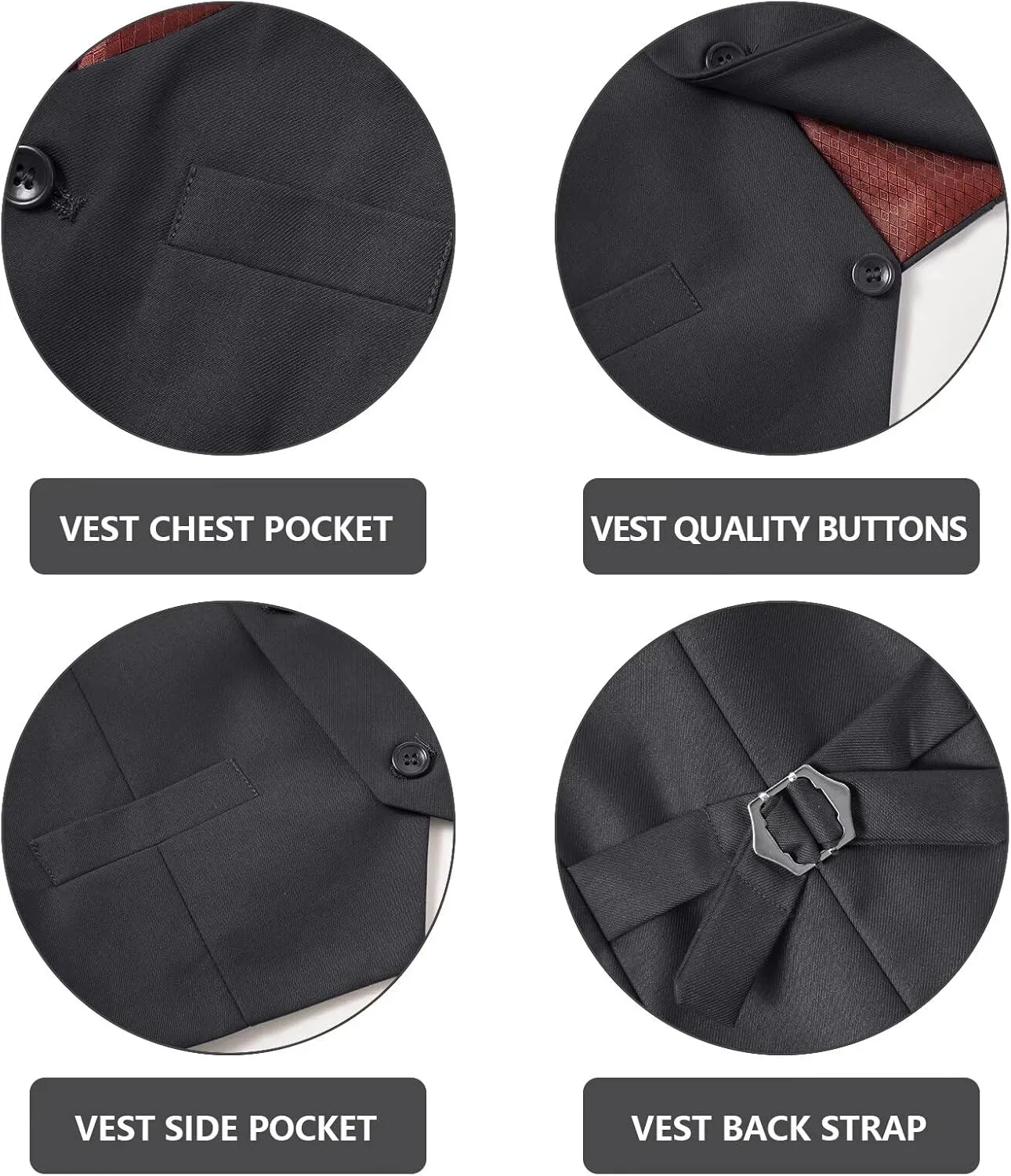 Boys Suit 4-Pieces Toddler Tuxedo Vest Pants Set Suits for Boys Communion Dress Clothes Ring Bearer Outfit