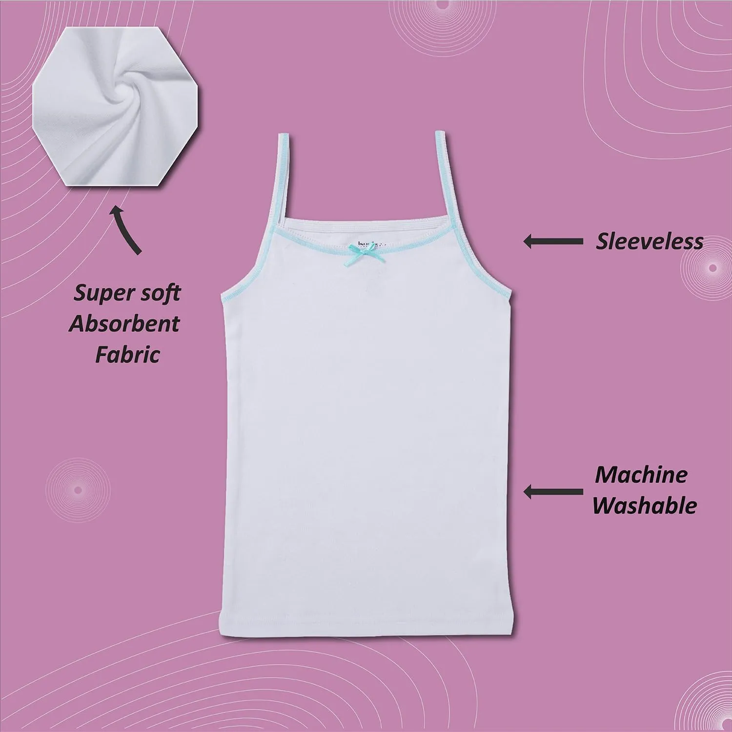 Buyless Fashion Girls Tank Top - Sleeveless Cami Tanks Cotton Undershirts for Dance Gymnastics, Kids & Toddler Size (12 Pack)