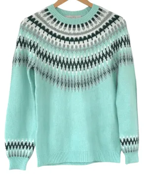 Dark Winter Fair Isle Wool Blend Crewneck Sweater