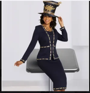 Donna Vinci Knit 13293 2PC Jacket/Skirt Suit Exclusive Knitted Wool Blend