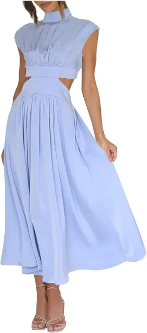 Elegant Women's Cape Dress with Rhinestone Embellishments Perfect for Evening Parties and Special
