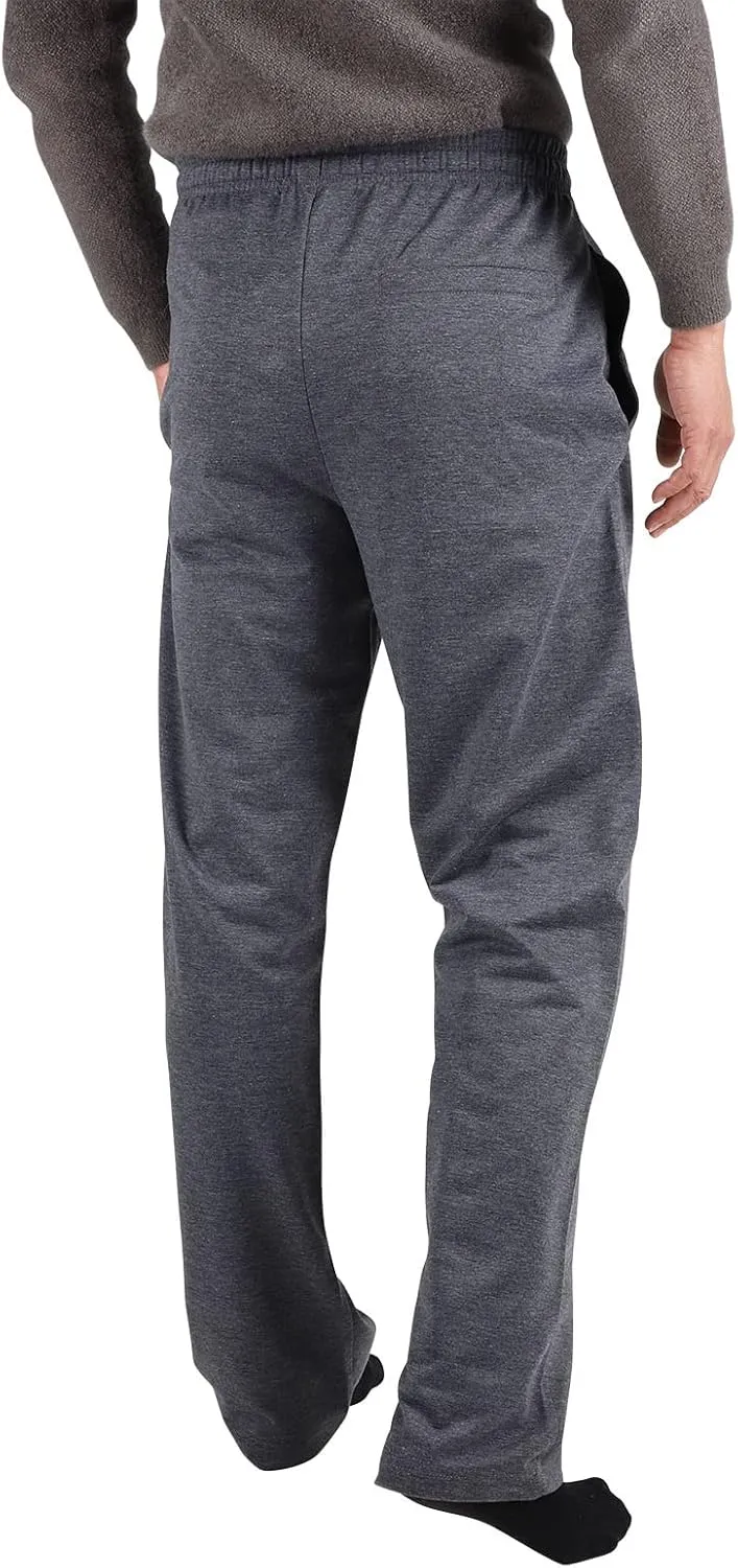 Facitisu Mens Active Fleece Athletic Sweatpant Basic Running Drawstring Workout Sweat Pants