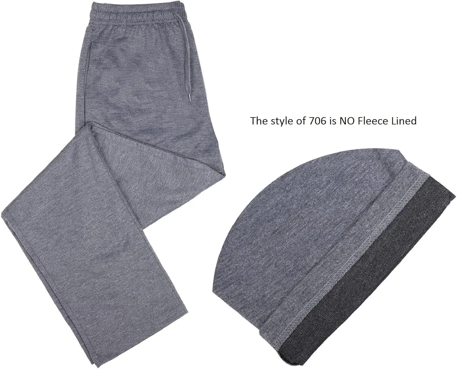 Facitisu Mens Active Fleece Athletic Sweatpant Basic Running Drawstring Workout Sweat Pants