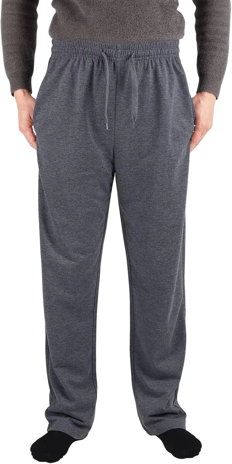 Facitisu Mens Active Fleece Athletic Sweatpant Basic Running Drawstring Workout Sweat Pants