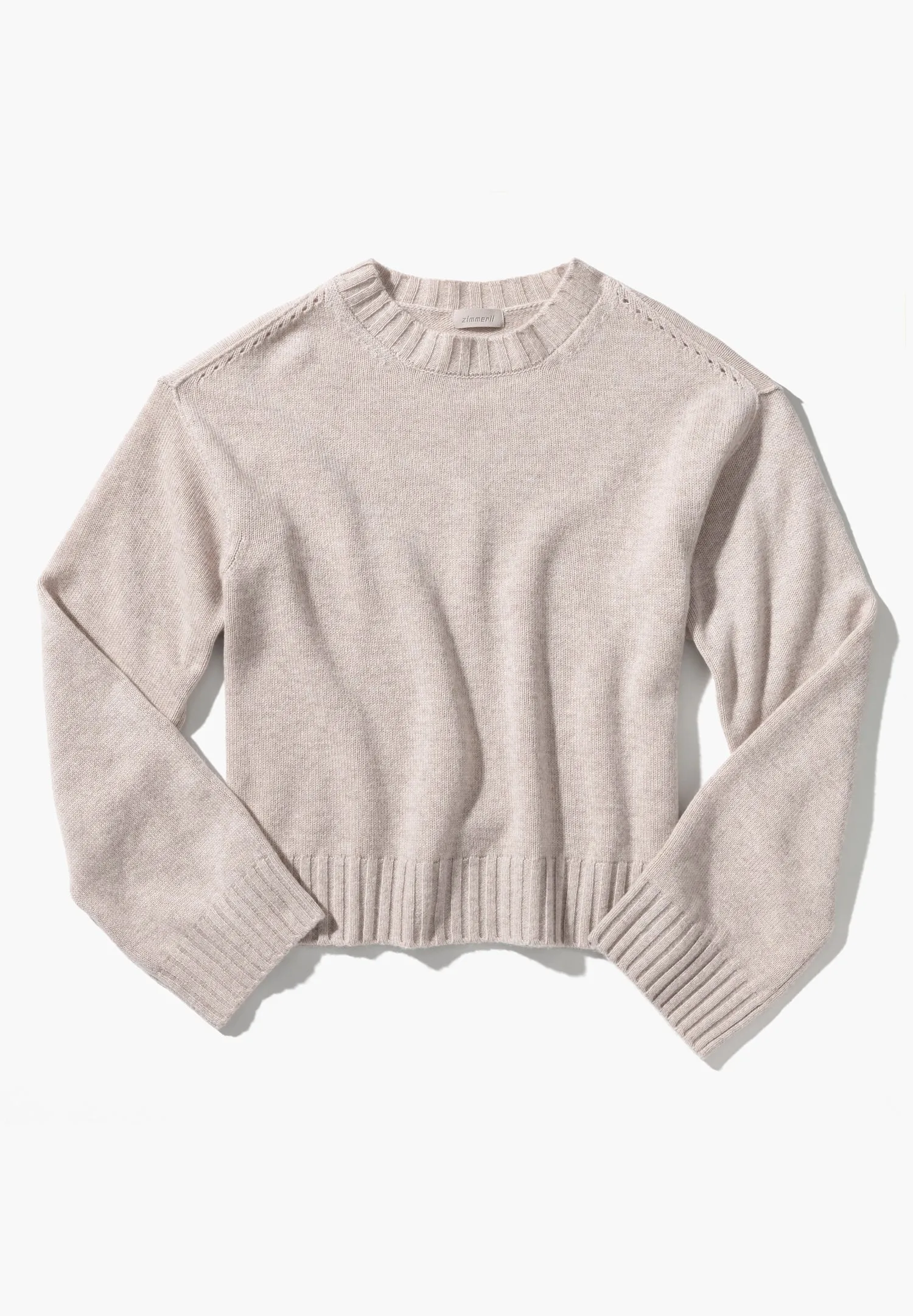 Flat Knit | Pullover - oat mlange