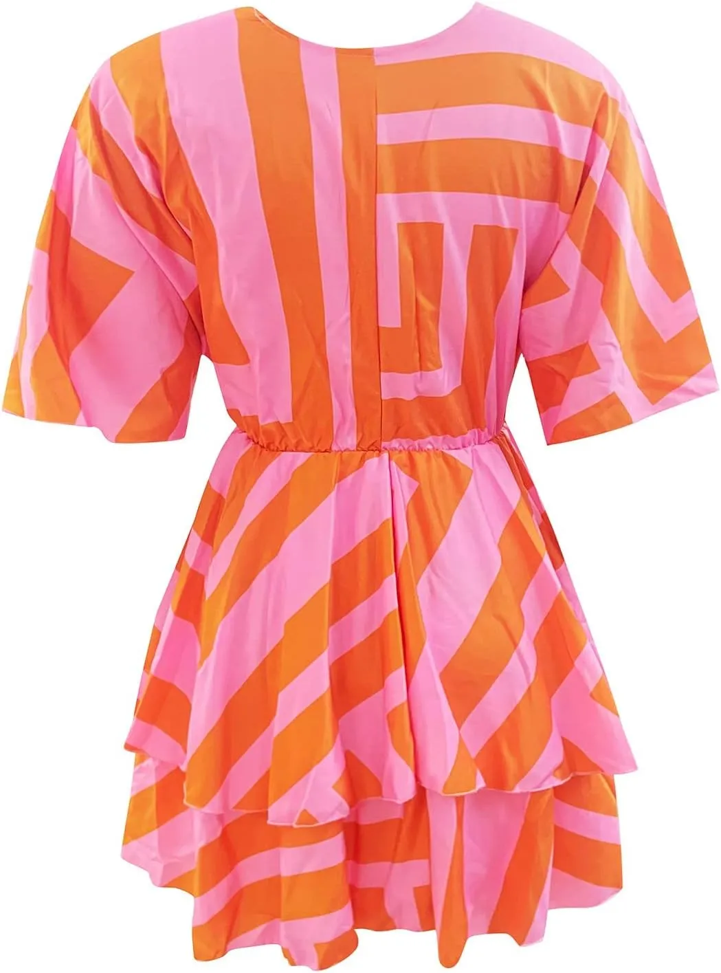 Formal Dresses for Women Batwing Sleeve V Neck Elastic Waist Boho Overall Work Dresses for Women