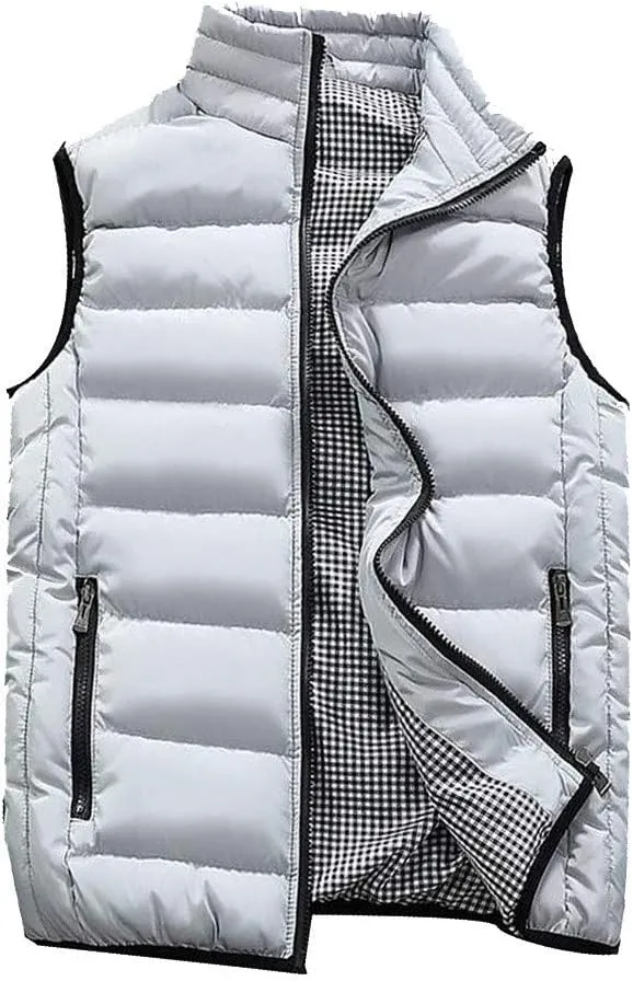 HGOOGY Men's Muscle Shirt Men Autumn Winter Coat Padded Cotton Vest Warm Hooded Thick Vest Tops Jacket 8xlt