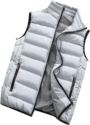 HGOOGY Men's Muscle Shirt Men Autumn Winter Coat Padded Cotton Vest Warm Hooded Thick Vest Tops Jacket 8xlt