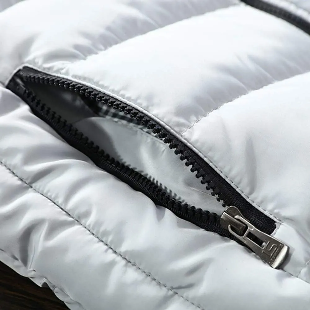 HGOOGY Men's Muscle Shirt Men Autumn Winter Coat Padded Cotton Vest Warm Hooded Thick Vest Tops Jacket 8xlt