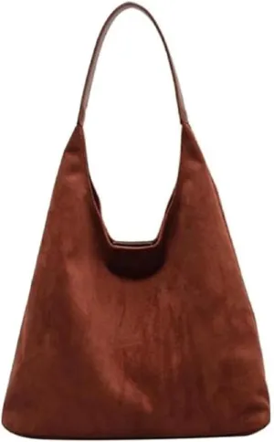 Hobo Bags for Women Velvet Tote Bag Retro PU Leather Crossbody Bag Shoulder Purses Handbag Ladies Top Handle Handbag