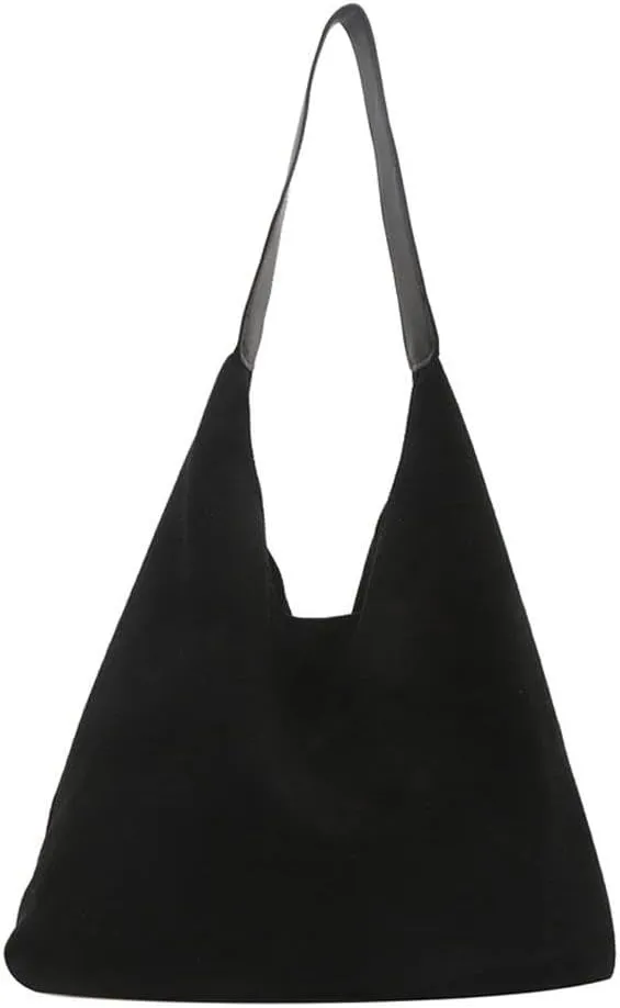 Hobo Bags for Women Velvet Tote Bag Retro PU Leather Crossbody Bag Shoulder Purses Handbag Ladies Top Handle Handbag