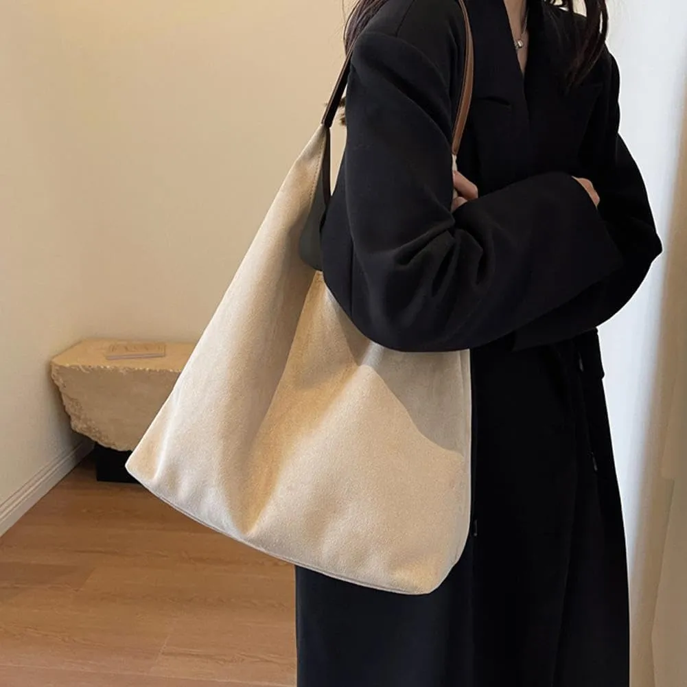 Hobo Bags for Women Velvet Tote Bag Retro PU Leather Crossbody Bag Shoulder Purses Handbag Ladies Top Handle Handbag