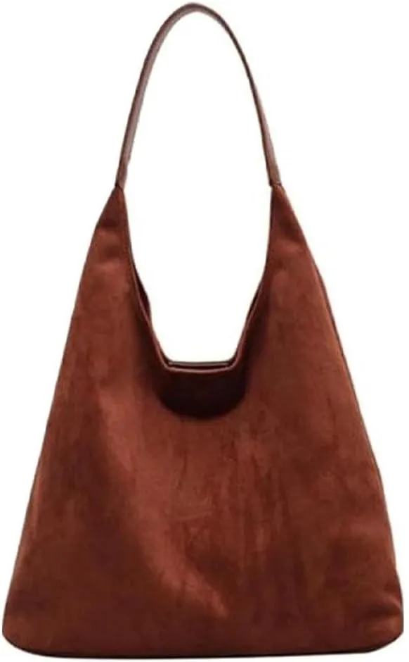 Hobo Bags for Women Velvet Tote Bag Retro PU Leather Crossbody Bag Shoulder Purses Handbag Ladies Top Handle Handbag