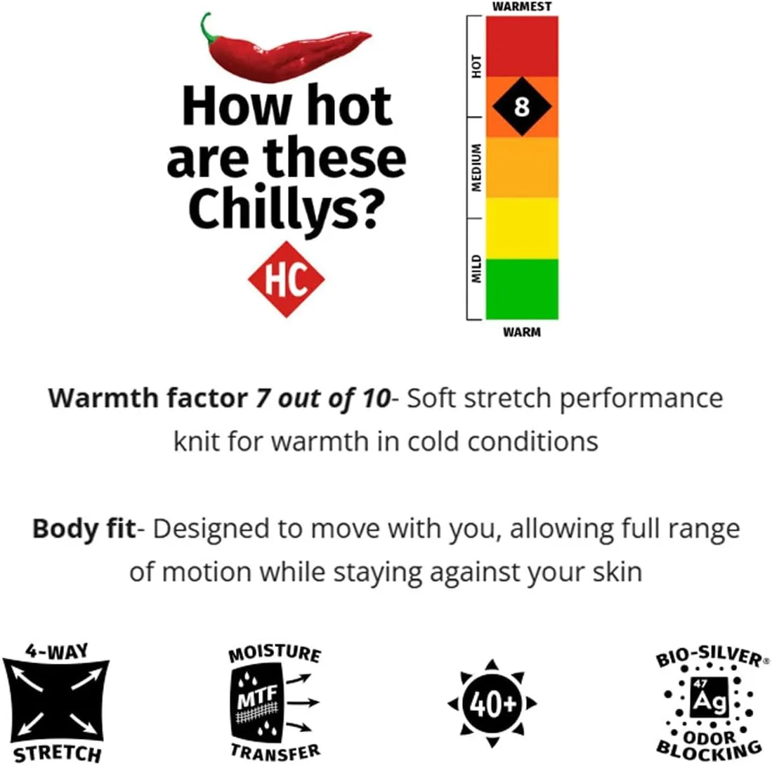 Hot Chillys Men's 3D Knit Bottom Midweight Body Fit Base Layer