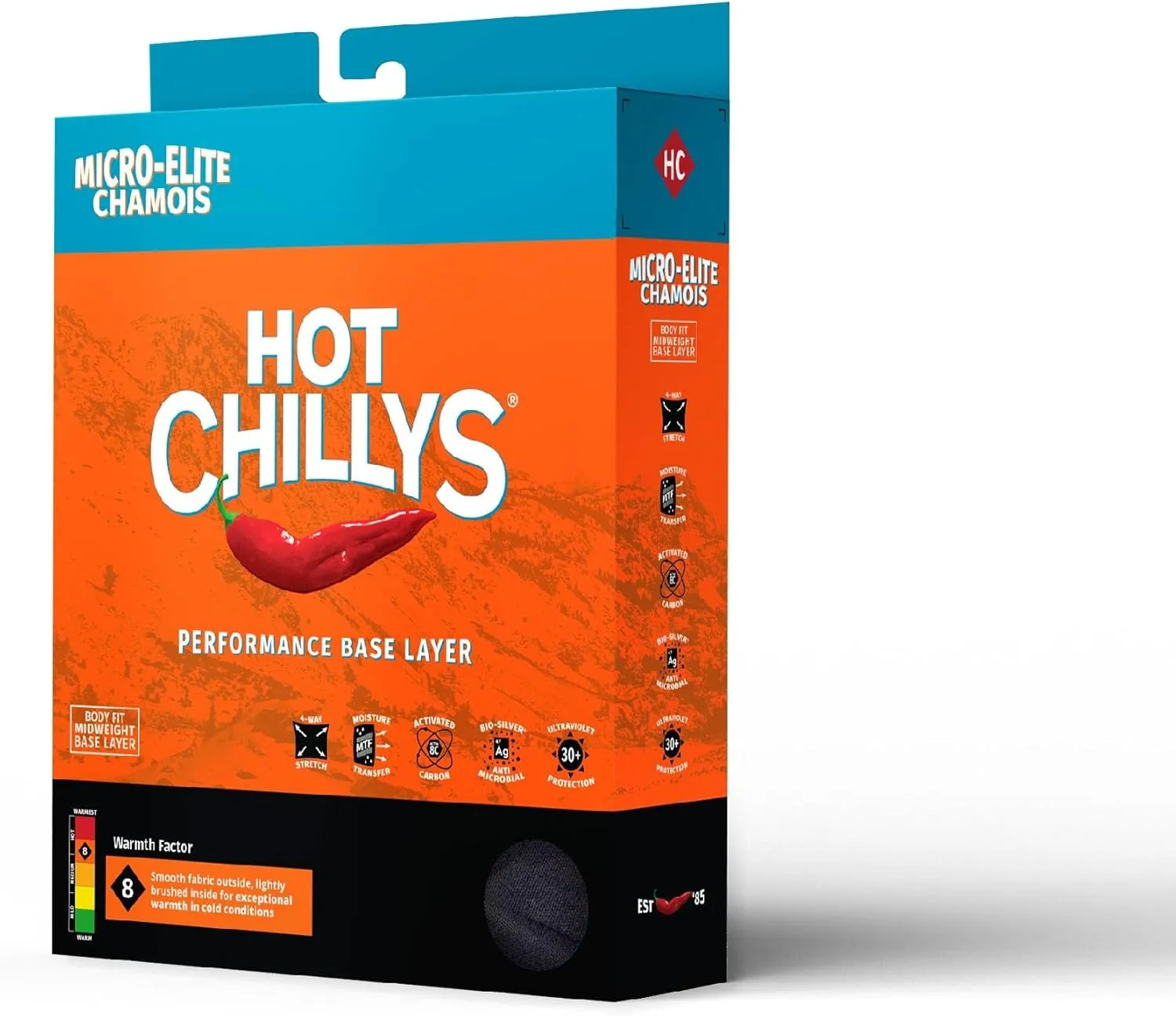 Hot Chillys Men's Micro Elite Chamois Ankle Tight Midweight Body Fit Base Layer