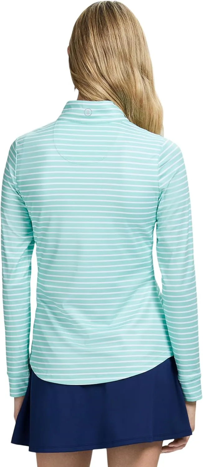 IZOD Women's 1/4 Zip Pullover Performance Stretch Long Sleeve Golf Running