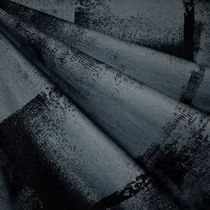 Large Scale Distressed Block Print French Terry Slate Grey