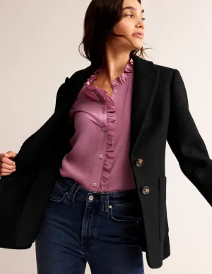 Marylebone Textured Blazer-Black
