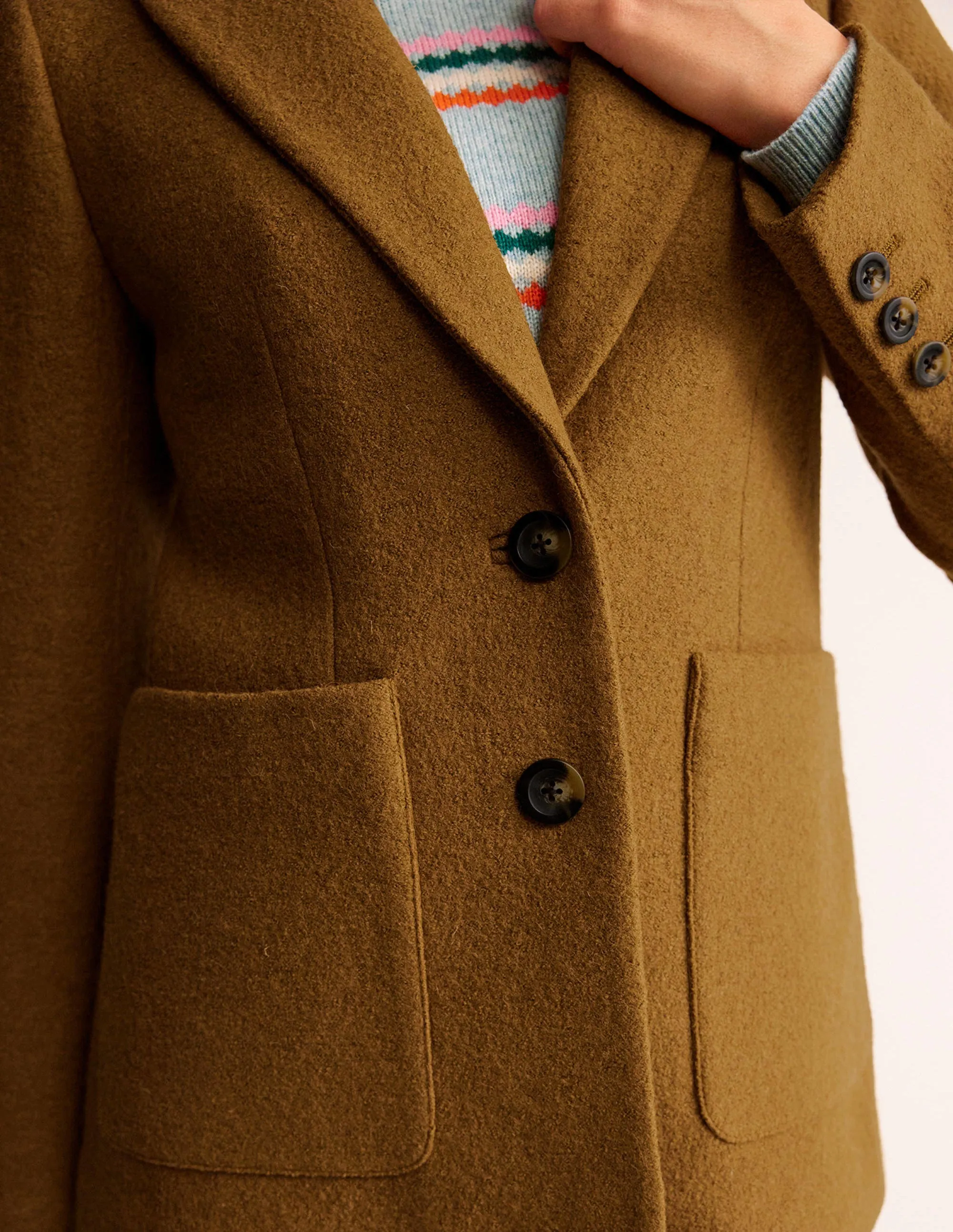 Marylebone Textured Blazer-Camel