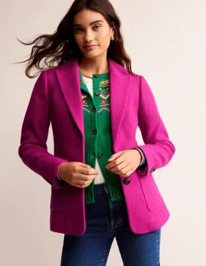 Marylebone Textured Blazer-Magenta