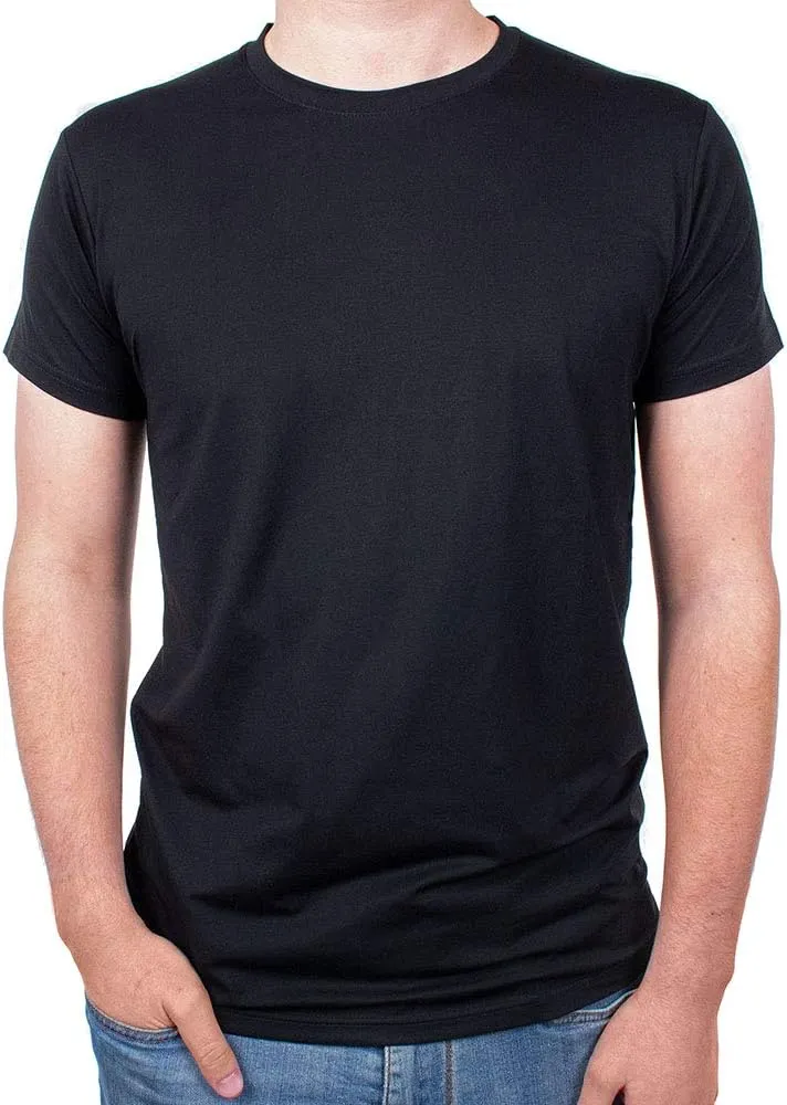 Mens 3-Pack Crew Neck Super Soft Undershirts - Lightweight, Breezy, Classic Fit
