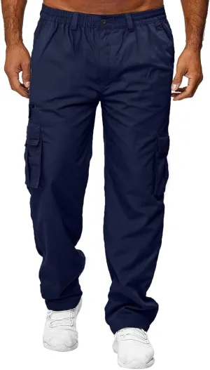 Men's Active Athletic Casual Tricot Color Pants Men's Overalls Drawstring Pants Men's Running Tactical Sweatpants
