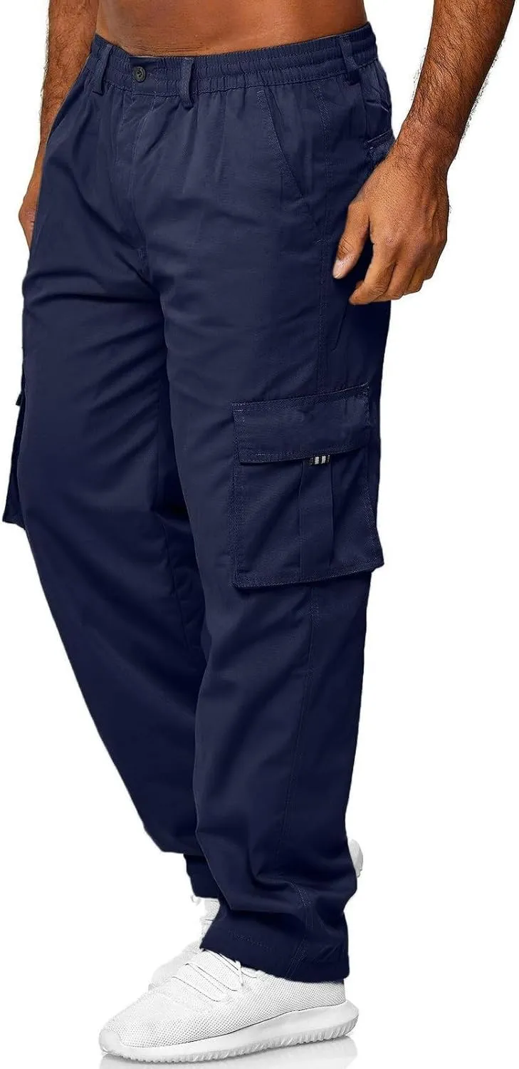 Men's Active Athletic Casual Tricot Color Pants Men's Overalls Drawstring Pants Men's Running Tactical Sweatpants