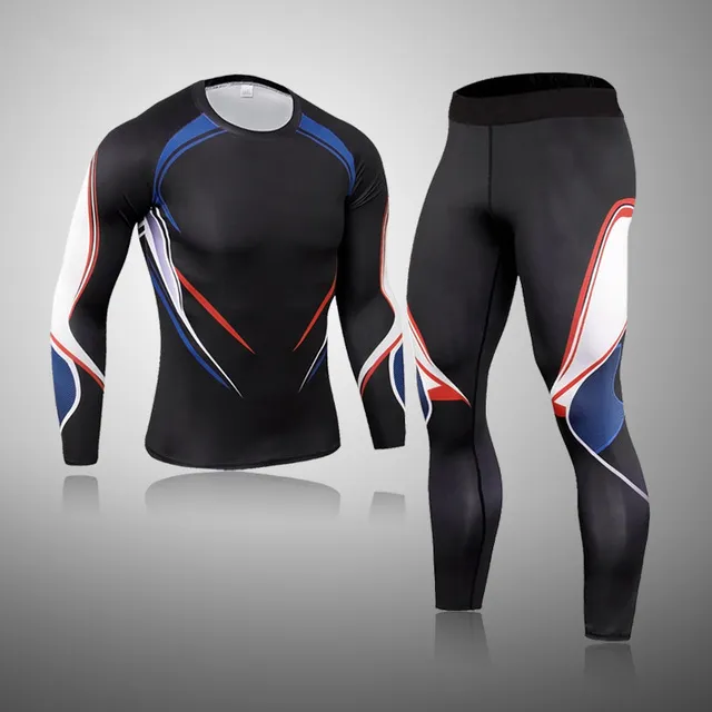 Men's Compression Speed Line Thermal Quick Dry Underwear Full Set