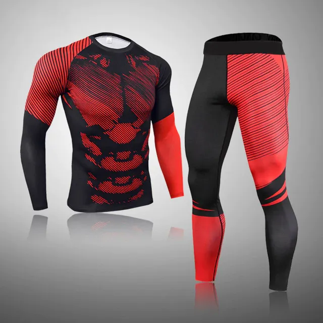 Men's Compression Speed Line Thermal Quick Dry Underwear Full Set