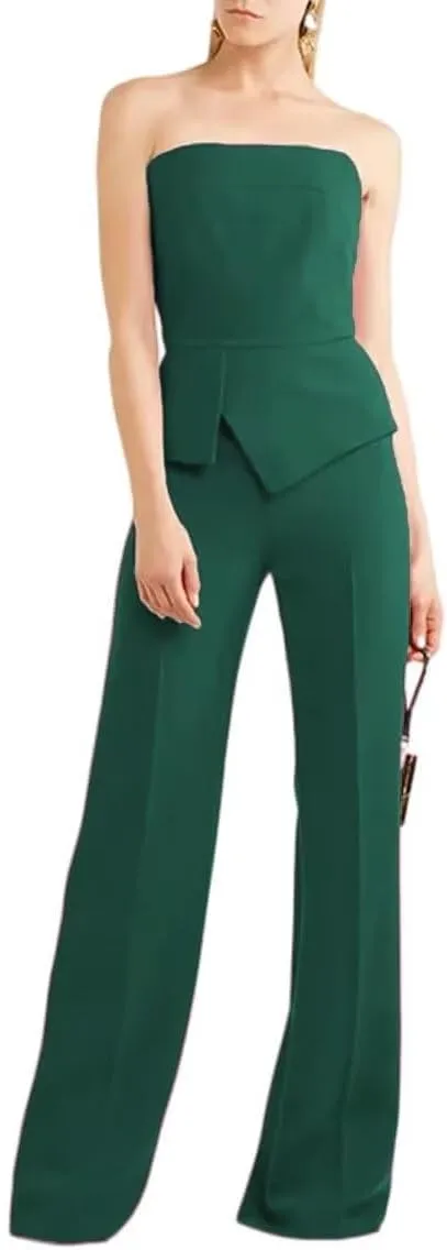 Mother of The Bride Pantsuits for Wedding Long Chiffon Prom Cocktail Jumpusit