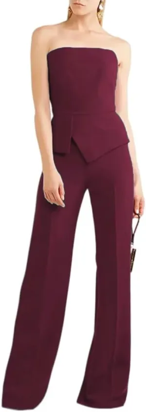Mother of The Bride Pantsuits for Wedding Long Chiffon Prom Cocktail Jumpusit