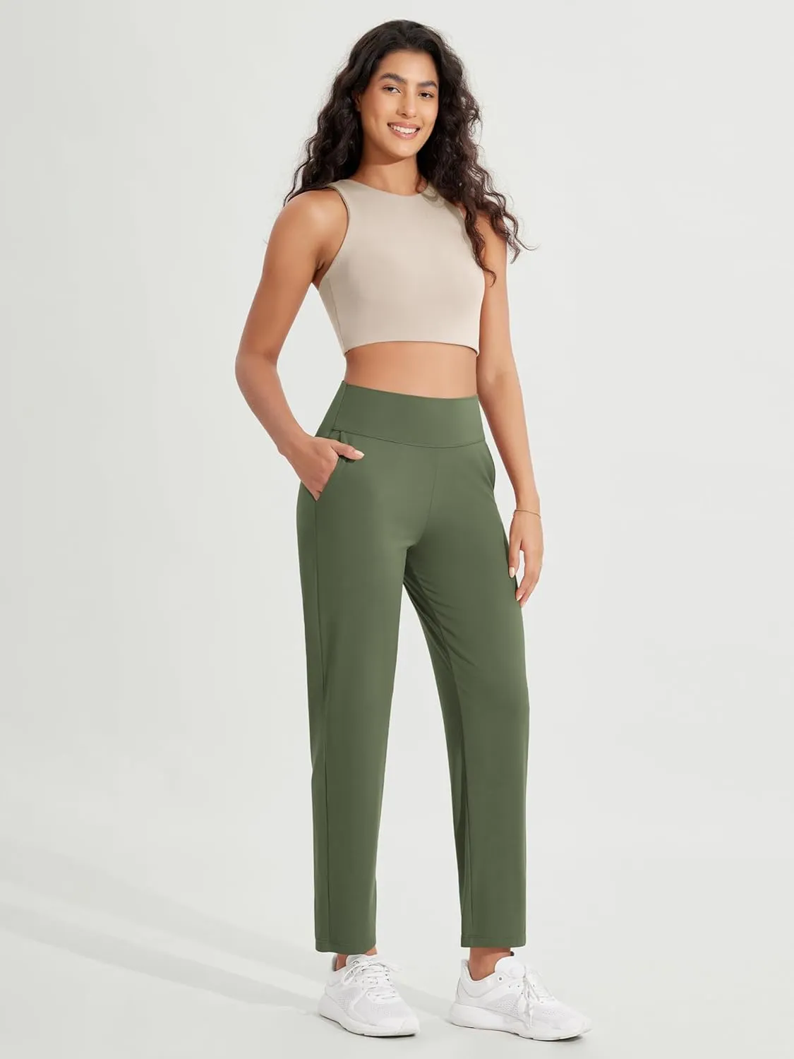 ODODOS Cloud Feeling Jogger Pants with Pockets for Women High Waist Sweatpants Casual Lounge Ankle Pants