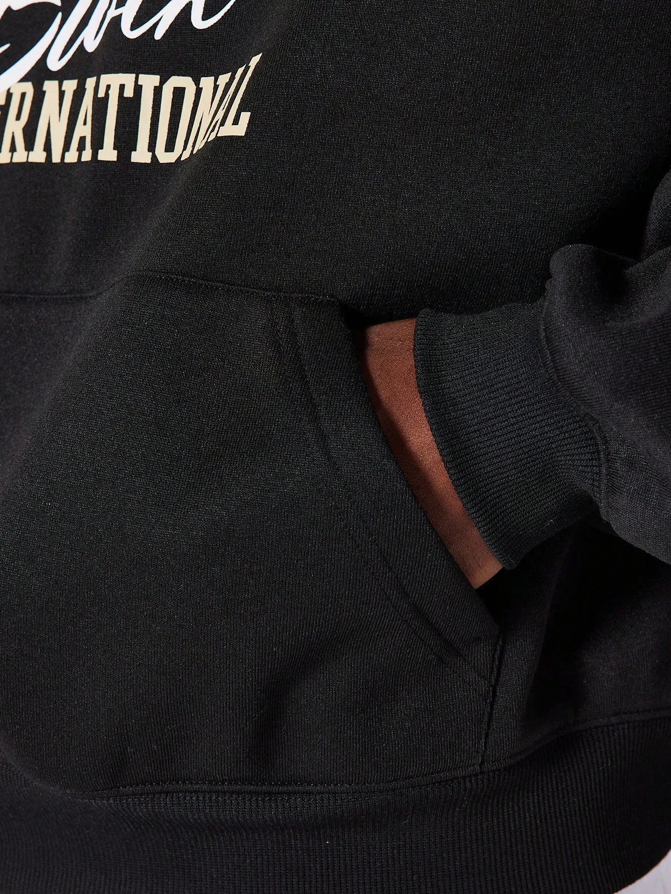 Overhead Hoodie With Front Print