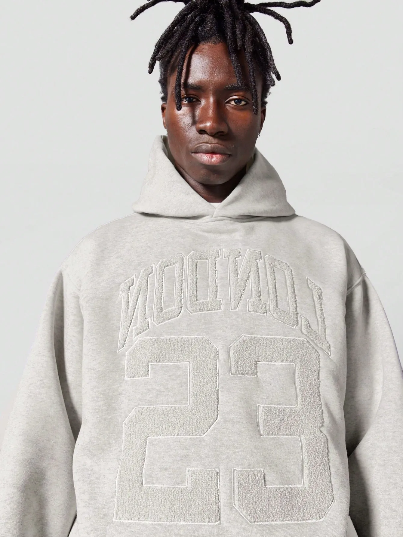 Overhead Hoodie With London And Number Applique