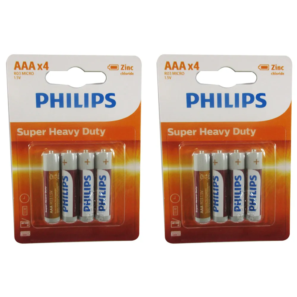 Pack 48 Philips AAA Batteries Triple A R03 1.5V Toys Heavy Duty Exp 2022 Lot Box