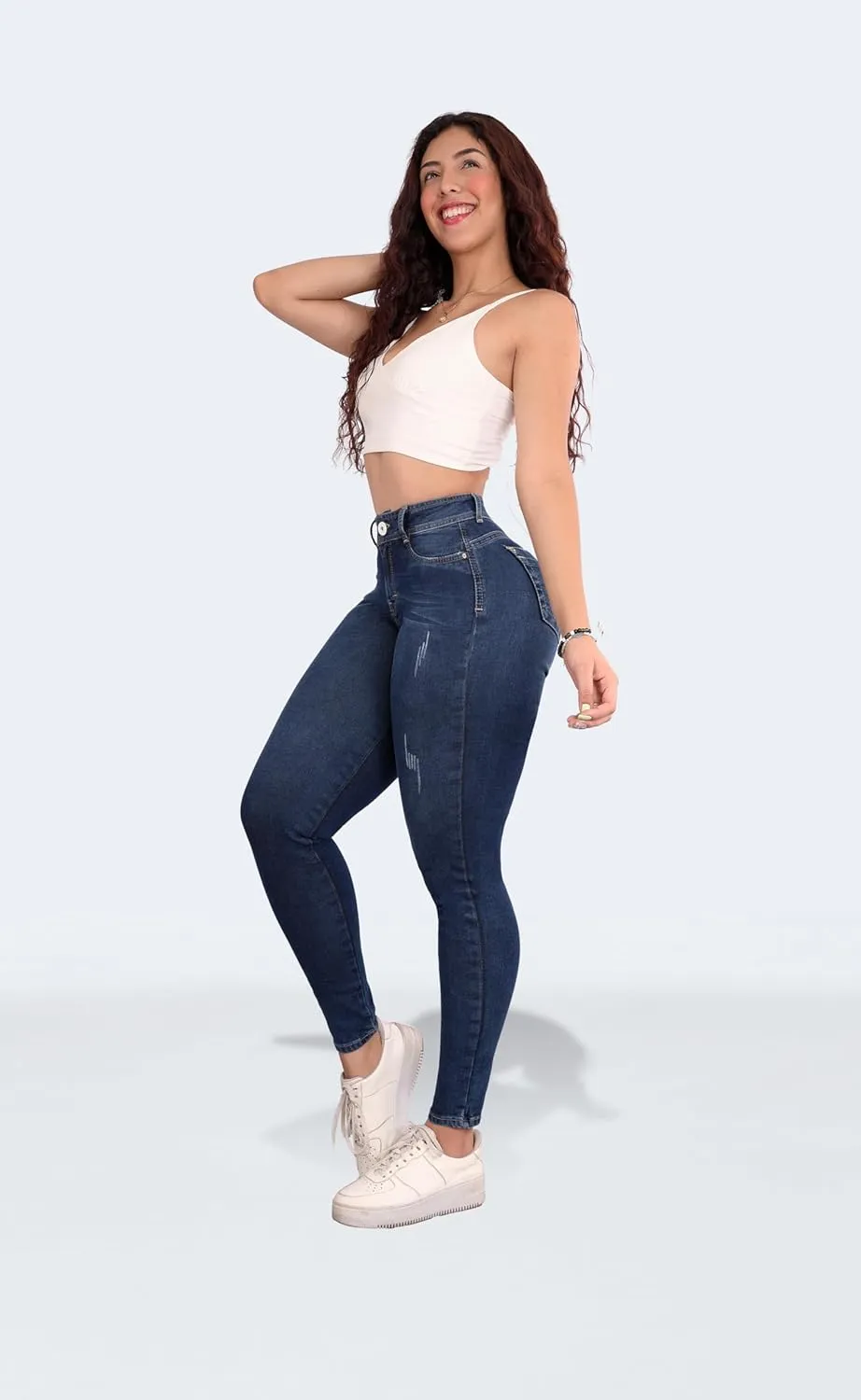 Pantalones Levanta Cola Colombian Butt Lifting Jeans - High Waisted for Women