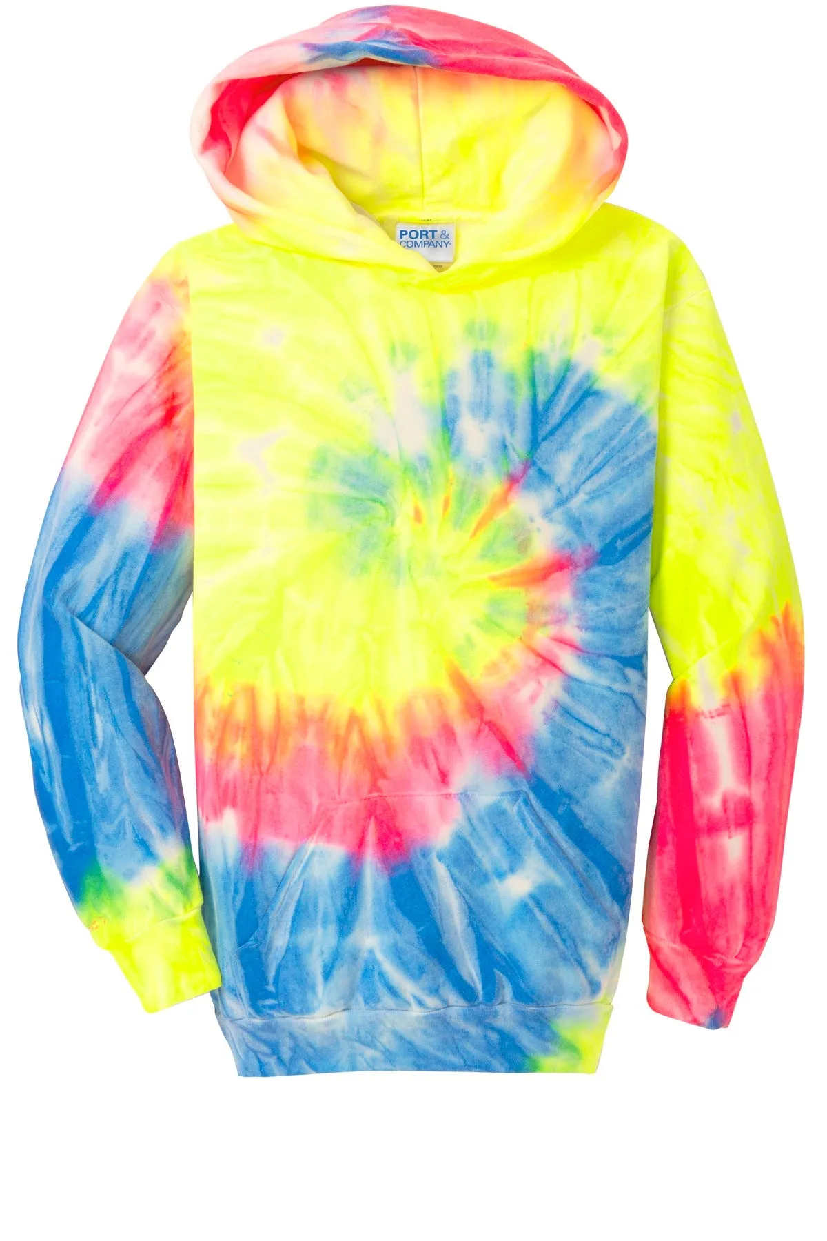 Port & Company Youth Tie-Dye Pullover Hooded Sweatshirt. PC146Y