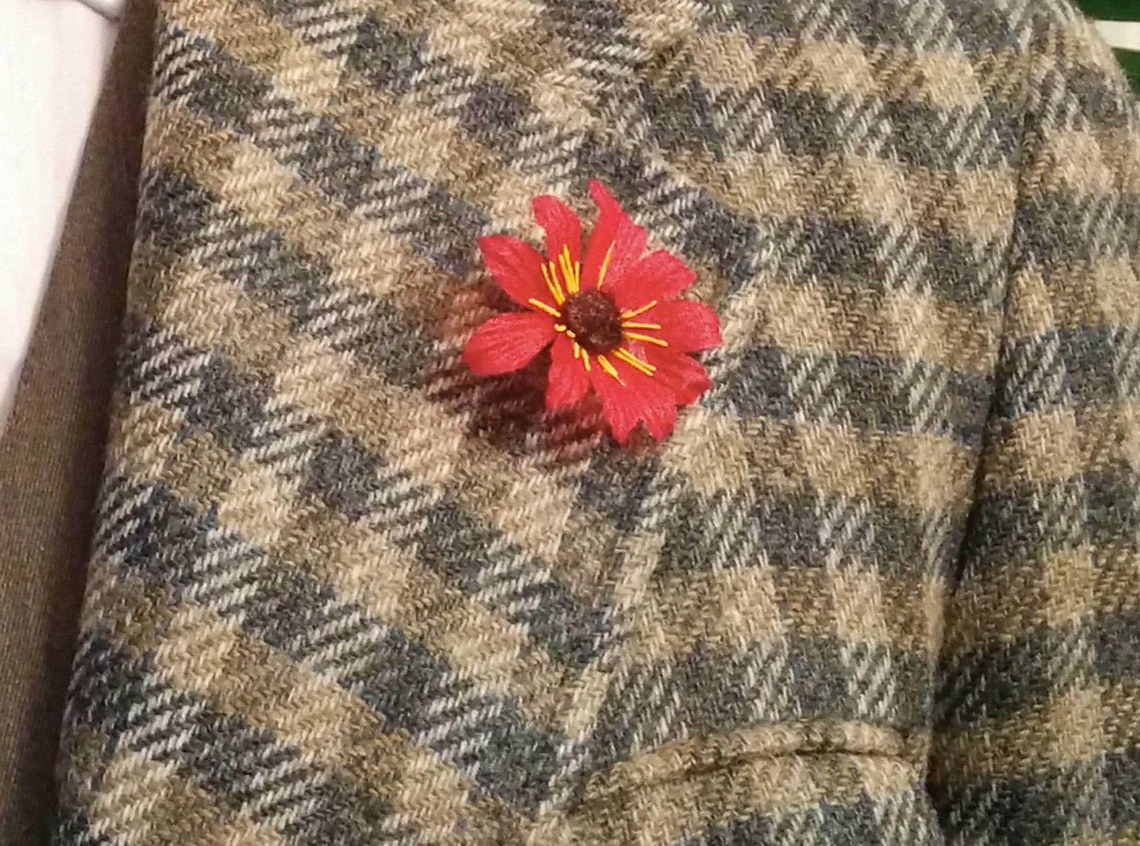 Red Exotic Caribbean Boutonnière Flower