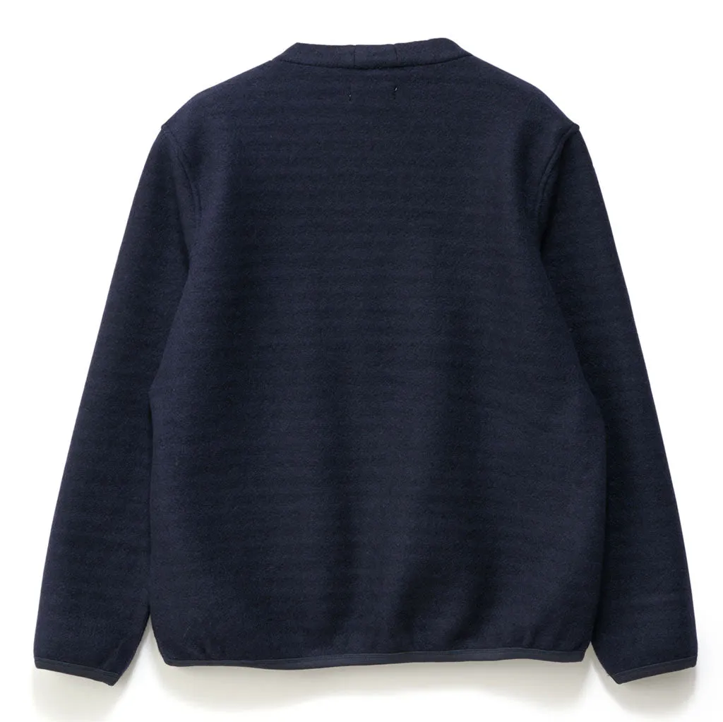 S/DOUBLE CARDIGAN COAT - NAVY