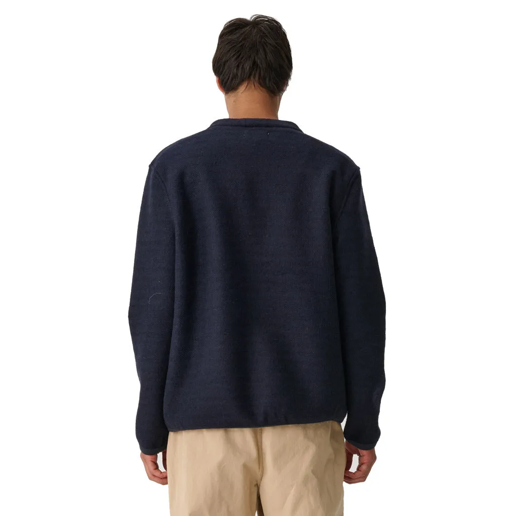 S/DOUBLE CARDIGAN COAT - NAVY