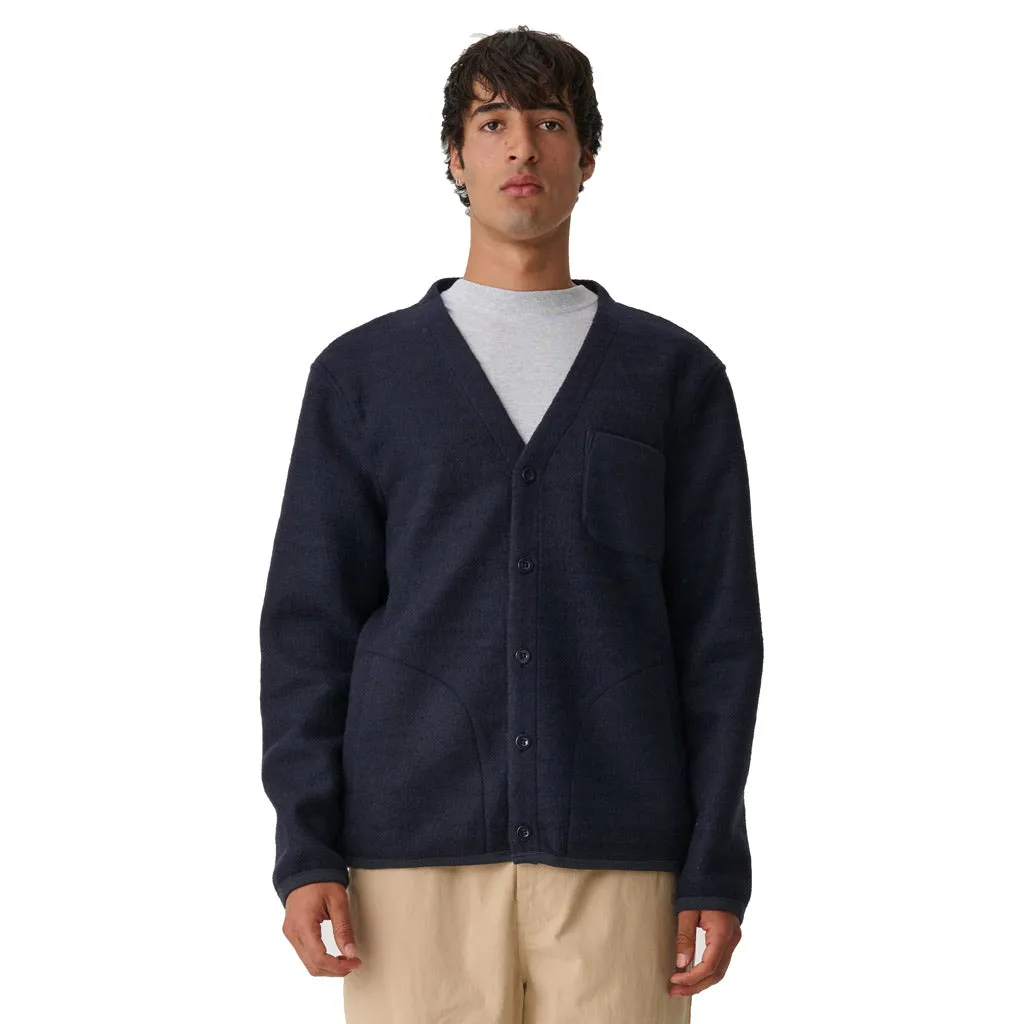 S/DOUBLE CARDIGAN COAT - NAVY