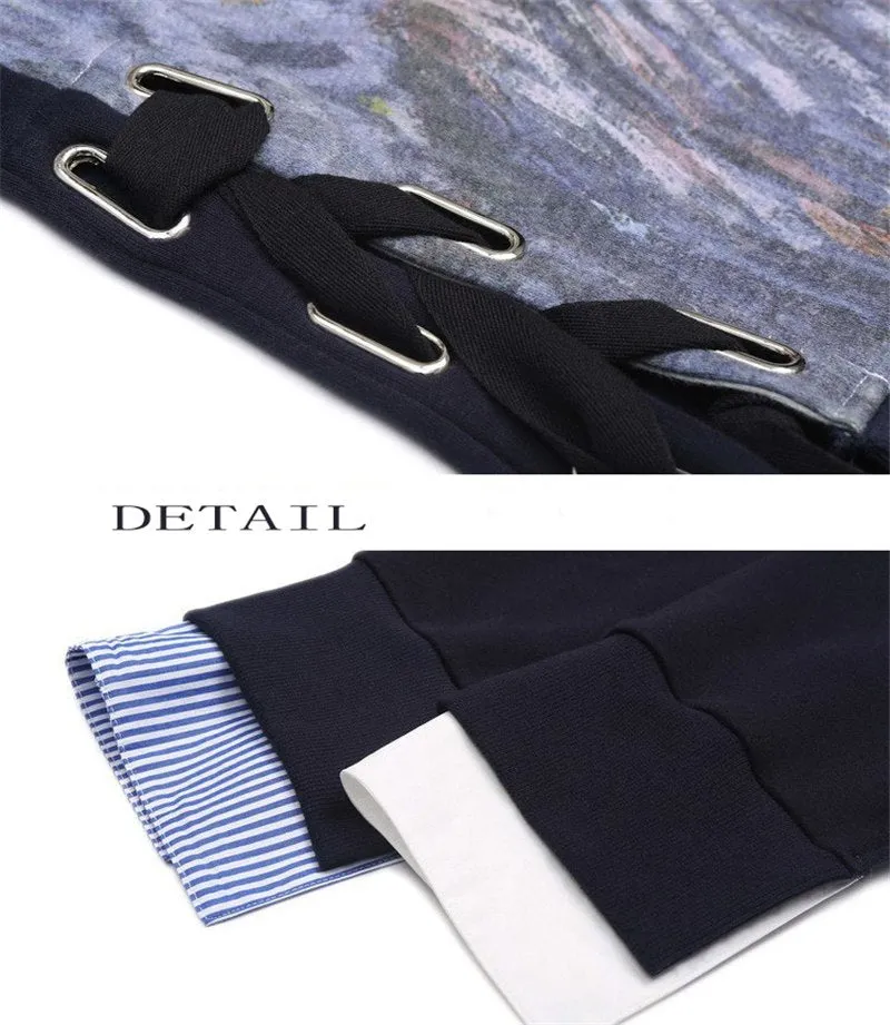 Side Lace Up Sleeve Sweatshirts