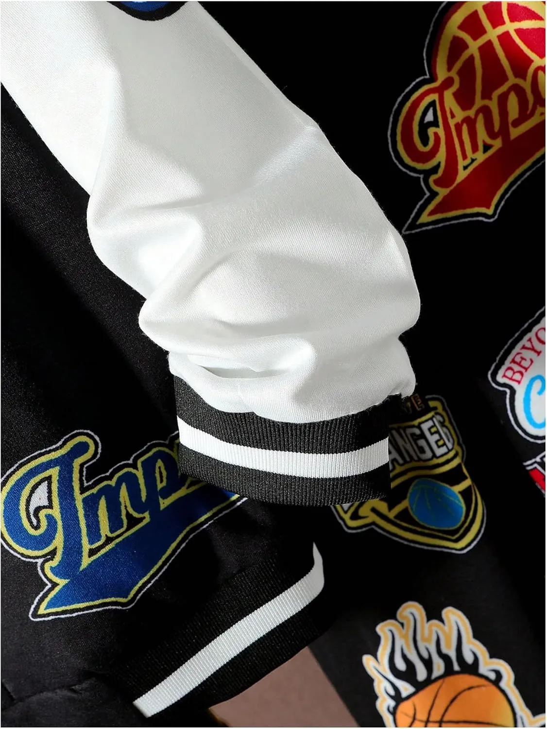 SOLY HUX Boy's 2 Piece Sweatsuits Outfits Letter Graphic Long Sleeve Varsity Jacket and Sweatpants Set