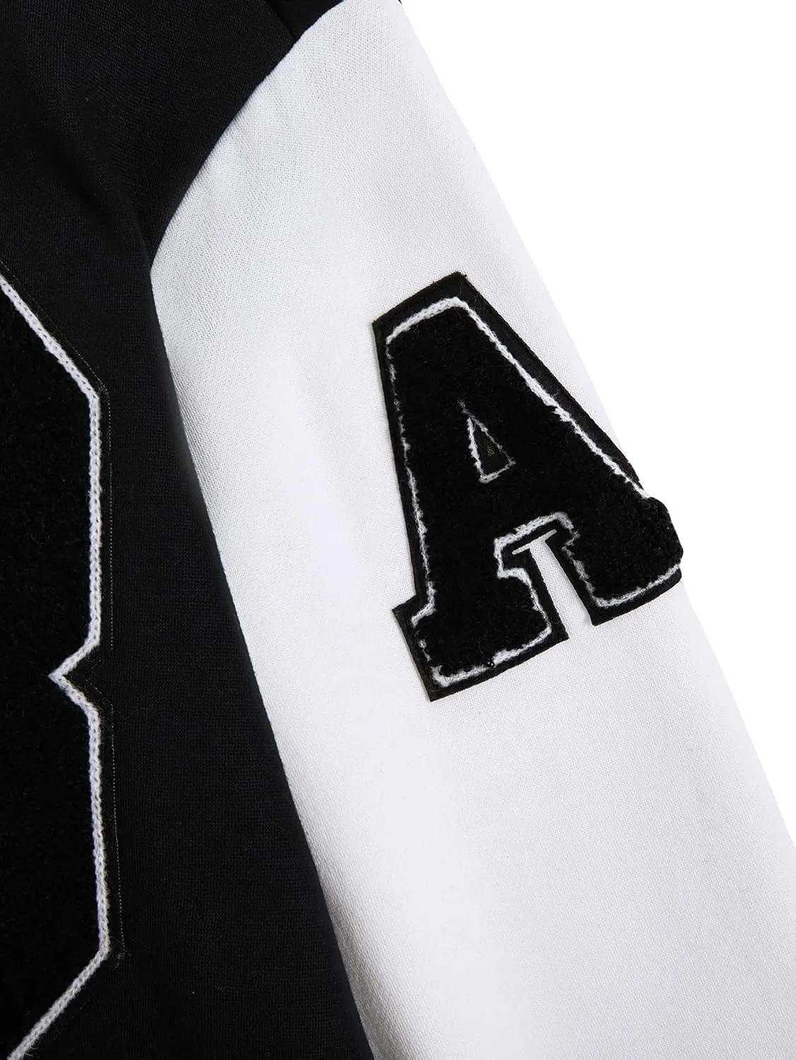 SOLY HUX Men's Color Block Letter Print Varsity Jacket Long Sleeve Baseball Jacket Bomber Coat